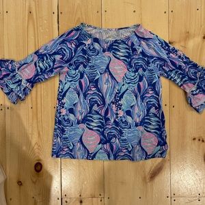 Lilly Pulitzer flowy sleeve shirt